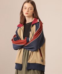 DOUBLE NAME | ビックシルエットでこなれ感を、トレンドのパイピングレトロジャージ/セットアップ着用可(ジャージ)