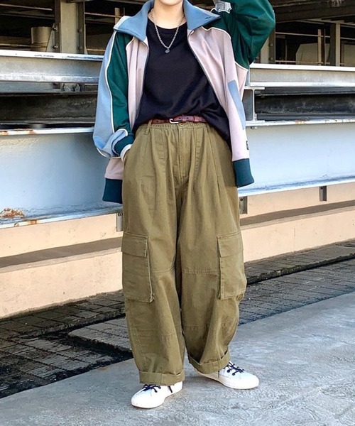 DOUBLE NAME（ダブルネーム）の「パイピングレトロジャージ（ジャージ・レディース・グリーン/スミクロ/ネイビー・FREE）」の5枚目の写真