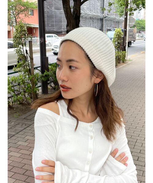 Ungrid（アングリッド）の「ニットベレー帽（ハンチング/ベレー帽・レディース・ブラック/ブラウン/アイボリー・FREE）」の10枚目の写真