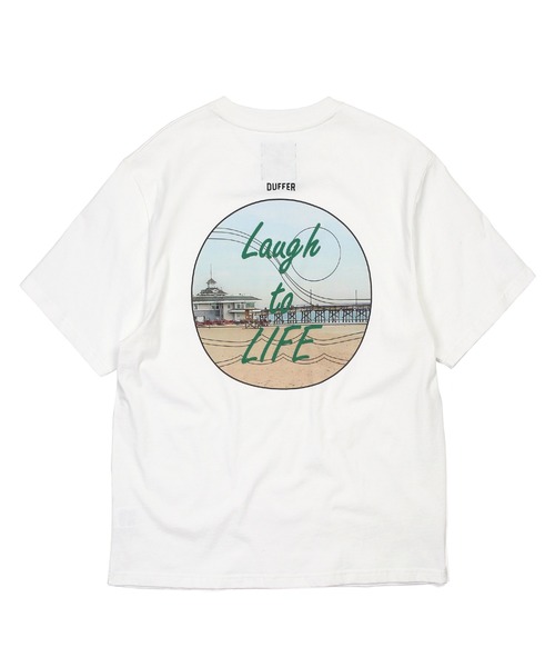 The DUFFER of ST.GEORGE(ザダファーオブセントジョージ)の「OFFSHORE × BLACK LABEL LOGO TEE:オフショア コラボ ロゴ プリントTシャツ(Tシャツ/カットソー・メンズ・ホワイト/ブラック・MEDIUM/X-LARGE/SMALL/LARGE)」の11枚目の写真