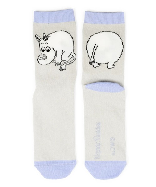 MOOMIN（ムーミン）の「MOOMIN / ムーミン クラシック ソックス 靴下 SOCKS MEN WOMEN NBJ（ソックス/靴下・レディース・ブラック系その他/ライトブラウン/オレンジ/ライトパープル/ライトピンク/ダークブルー/ナチュラル/グレー系その他/アイボリー/ライトブルー/ピンク/ブルー/グレー系その他2/ベージュ/ダークグレー/ブラック/ネイビー/マルーン/ライトグレー/ピンク系その他2/ブラウン/キャメル/パープル/インディゴブルー/オフホワイト/ブラック系その他2/グレー/ブルー系その他/ブルー系その他2/その他1/その他2/その他3/グレイッシュベージュ/ブラック系その他3/ヘザーグレー/ブラウン系その他/ライトベージュ/サーモンピンク/ブラック系その他4/グリーン/ダークネイビー/キナリ/グレー系その他3/ピンク系その他3・L/M）」の2枚目の写真