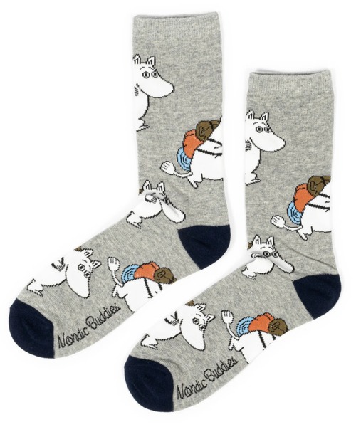MOOMIN（ムーミン）の「MOOMIN / ムーミン クラシック ソックス 靴下 SOCKS MEN WOMEN NBJ（ソックス/靴下・レディース・ブラック系その他/ライトブラウン/オレンジ/ライトパープル/ライトピンク/ダークブルー/ナチュラル/グレー系その他/アイボリー/ライトブルー/ピンク/ブルー/グレー系その他2/ベージュ/ダークグレー/ブラック/ネイビー/マルーン/ライトグレー/ピンク系その他2/ブラウン/キャメル/パープル/インディゴブルー/オフホワイト/ブラック系その他2/グレー/ブルー系その他/ブルー系その他2/その他1/その他2/その他3/グレイッシュベージュ/ブラック系その他3/ヘザーグレー/ブラウン系その他/ライトベージュ/サーモンピンク/ブラック系その他4/グリーン/ダークネイビー/キナリ/グレー系その他3/ピンク系その他3・L/M）」の10枚目の写真