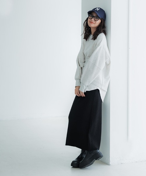 coca(coca)(コカ)の「テールカットコットンカットソー(Tシャツ/カットソー・レディース・ホワイト/その他1/ブラック・L/M)」の8枚目の写真