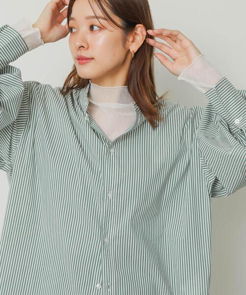 SENSE OF PLACE by URBAN RESEARCH(センスオブプレイスバイアーバンリサーチ)の「メローチュールハイネックトップ(Tシャツ/カットソー・レディース・ブラック/その他1/その他2/グリーン系その他/ベージュ系その他/アイボリー・ONE)」の9枚目の写真