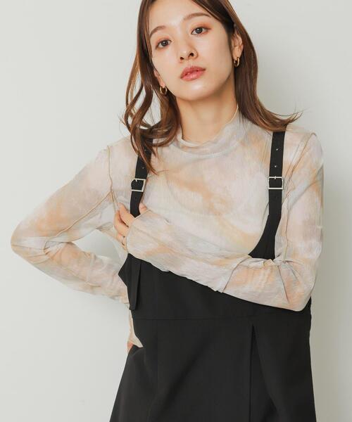 SENSE OF PLACE by URBAN RESEARCH(センスオブプレイスバイアーバンリサーチ)の「メローチュールハイネックトップ(Tシャツ/カットソー・レディース・ブラック/その他1/その他2/グリーン系その他/ベージュ系その他/アイボリー・ONE)」の7枚目の写真