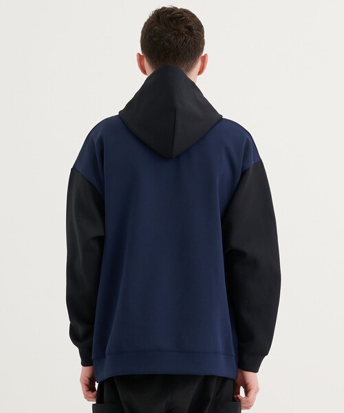CITY TOKYO（シティトウキョウ）の「切り替えフードプルオーバー（パーカー・メンズ・ネイビー/ホワイト/ブラック・2/3/1）」の9枚目の写真