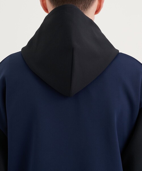 CITY TOKYO（シティトウキョウ）の「切り替えフードプルオーバー（パーカー・メンズ・ネイビー/ホワイト/ブラック・2/3/1）」の15枚目の写真