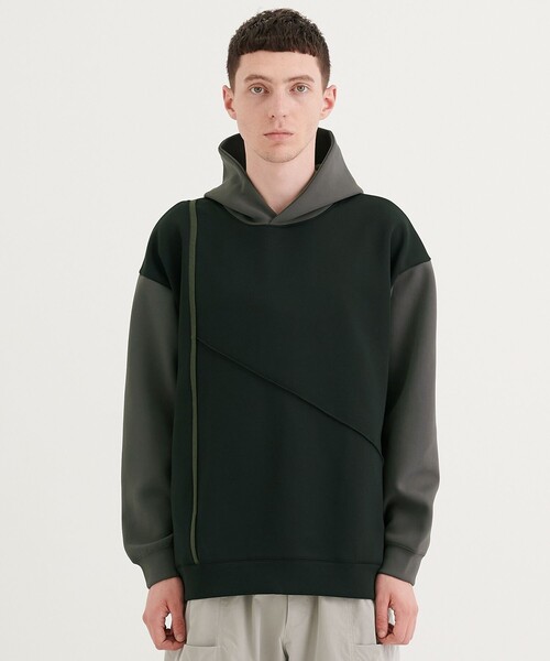 CITY TOKYO（シティトウキョウ）の「切り替えフードプルオーバー（パーカー・メンズ・ネイビー/ホワイト/ブラック・2/3/1）」の19枚目の写真