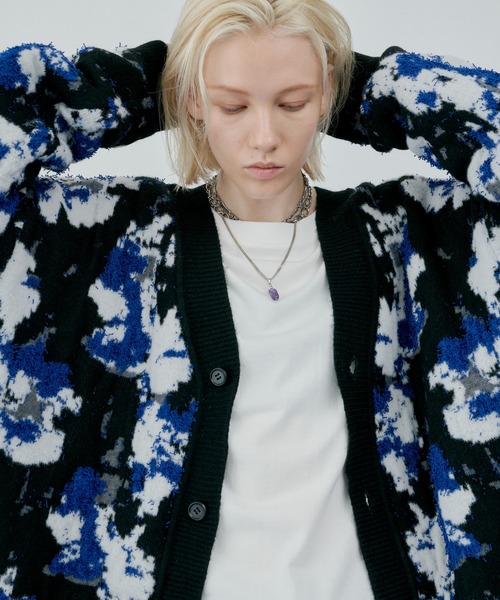 AIVER（アイバー）の「AIVER　ミックス柄カーディガン（カーディガン/ボレロ・メンズ・ネイビー/ブラック/グレー・LARGE/MEDIUM/SMALL）」の7枚目の写真