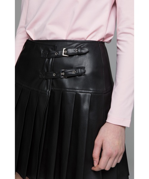 ぴなちゃんCPG GOLF ♪スリットスカート ブラック CPG GOLF（シーピージーゴルフ）の「スタイリッシュプリーツスカート