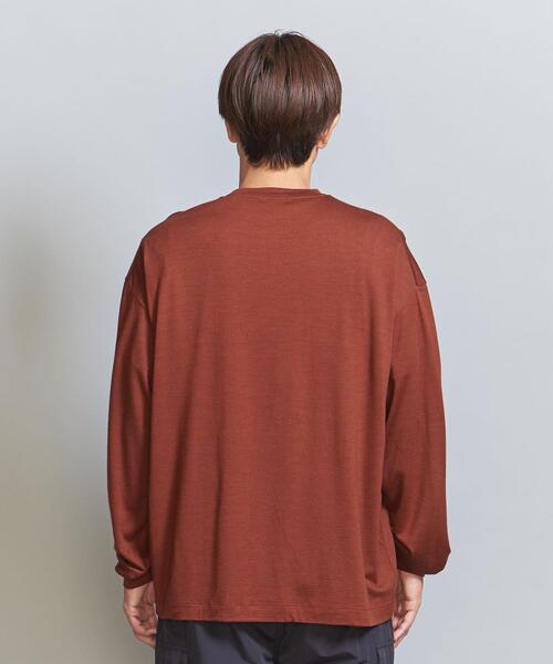 BEAUTY&YOUTH UNITED ARROWS（ビューティーアンドユースユナイテッドアローズ）の「ウォッシャブル ウール ロングスリーブ Tシャツ（Tシャツ/カットソー・メンズ・ブラック/オレンジ系その他/グレー・S/XL/L/M）」の6枚目の写真