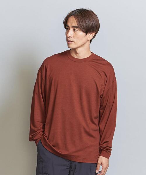 BEAUTY&YOUTH UNITED ARROWS（ビューティーアンドユースユナイテッドアローズ）の「ウォッシャブル ウール ロングスリーブ Tシャツ（Tシャツ/カットソー・メンズ・ブラック/オレンジ系その他/グレー・S/XL/L/M）」の8枚目の写真