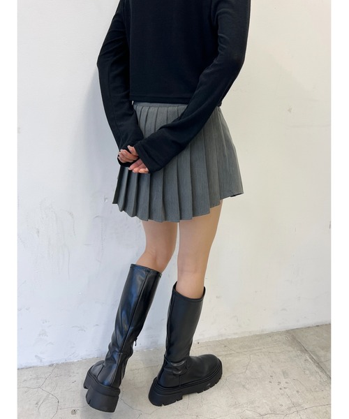 PHILLY(フィリー)の「【PHILLY】ミニプリーツスカート(スカート・レディース・ブラック/グレー・FREE)」の13枚目の写真