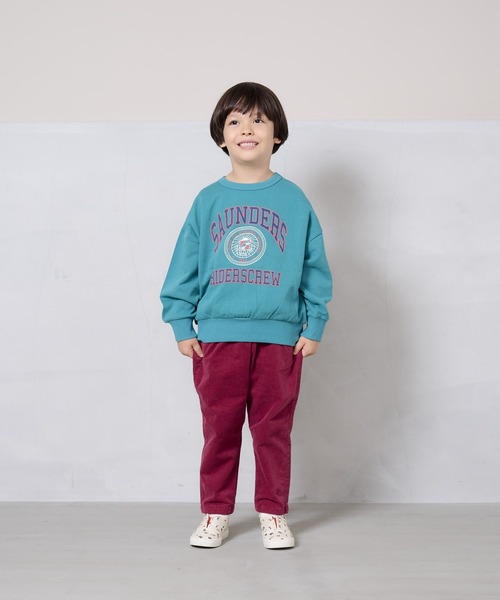 Life Support Products(ライフサポートプロダクツ)の「裏毛ワイドカレッジトレーナー(80~150cm)(スウェット・キッズ・エメラルド/オフホワイト/ブラック/杢グレー/ネイビー/ブルー・100/140/95/150/120/80/110/130/90)」の15枚目の写真