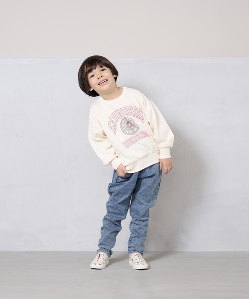 Life Support Products(ライフサポートプロダクツ)の「裏毛ワイドカレッジトレーナー(80~150cm)(スウェット・キッズ・エメラルド/オフホワイト/ブラック/杢グレー/ネイビー/ブルー・100/140/95/150/120/80/110/130/90)」の11枚目の写真