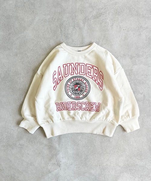 Life Support Products(ライフサポートプロダクツ)の「裏毛ワイドカレッジトレーナー(80~150cm)(スウェット・キッズ・エメラルド/オフホワイト/ブラック/杢グレー/ネイビー/ブルー・100/140/95/150/120/80/110/130/90)」の10枚目の写真