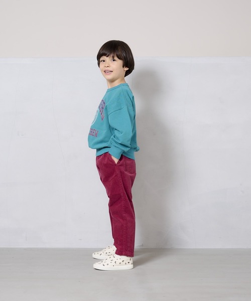 Life Support Products(ライフサポートプロダクツ)の「裏毛ワイドカレッジトレーナー(80~150cm)(スウェット・キッズ・エメラルド/オフホワイト/ブラック/杢グレー/ネイビー/ブルー・100/140/95/150/120/80/110/130/90)」の16枚目の写真