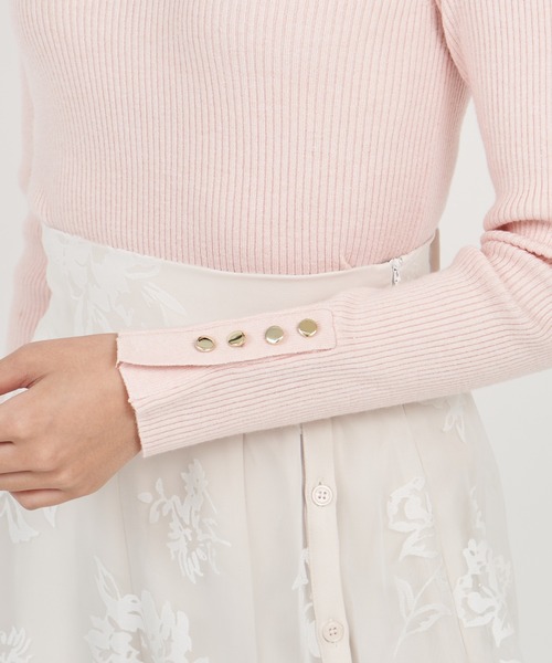 ROYAL PARTY（ロイヤルパーティー）の「ウォッシャブルプチハイネック長袖ニットトップス（ニット/セーター・レディース・ピンク/ボルドー/ブラック/マルチ/オフホワイト・FREE）」の19枚目の写真