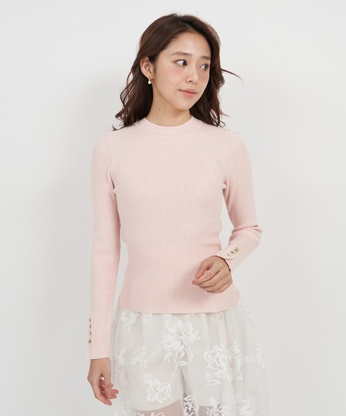 ROYAL PARTY（ロイヤルパーティー）の「ウォッシャブルプチハイネック長袖ニットトップス（ニット/セーター・レディース・ピンク/ボルドー/ブラック/マルチ/オフホワイト・FREE）」の21枚目の写真