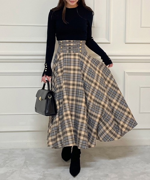 ROYAL PARTY（ロイヤルパーティー）の「ウォッシャブルプチハイネック長袖ニットトップス（ニット/セーター・レディース・ピンク/ボルドー/ブラック/マルチ/オフホワイト・FREE）」の11枚目の写真