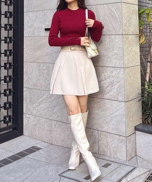 ROYAL PARTY（ロイヤルパーティー）の「ウォッシャブルプチハイネック長袖ニットトップス（ニット/セーター・レディース・ピンク/ボルドー/ブラック/マルチ/オフホワイト・FREE）」の17枚目の写真