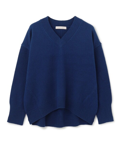 UNFILO(アンフィーロ)の「【洗える】ウールカシミヤ Vネックニット(ニット/セーター・レディース・ダルブルー系/ベージュ系/オレンジ系/スカイブルー系/ダークブラウン系/ライトグレー系・MEDIUM/SMALL)」の6枚目の写真