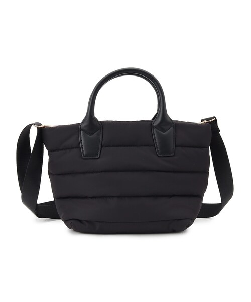 OPAQUE.CLIP（オペークドットクリップ）の「◆【2WAY】ボーダーキルティングミドルトート（トートバッグ・レディース・ダークブラウン系/ブラック/ライトベージュ・00）」の20枚目の写真