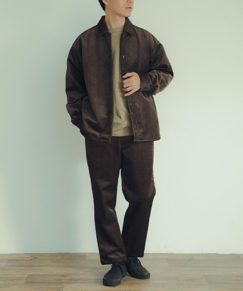 ITEMS URBANRESEARCH（アイテムズ アーバンリサーチ）の「裏フリース ボンディングコーデュロイシャツ（シャツ/ブラウス・メンズ・ブラック/ブラウン/カーキ・LARGE/MEDIUM）」の13枚目の写真