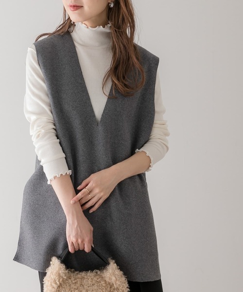 URBAN RESEARCH Sonny Label（アーバンリサーチサニーレーベル）の「『再入荷』リバーシブルメルトンジャージベスト（ベスト・レディース・グレー/ベージュ/ブラック・FREE）」の6枚目の写真