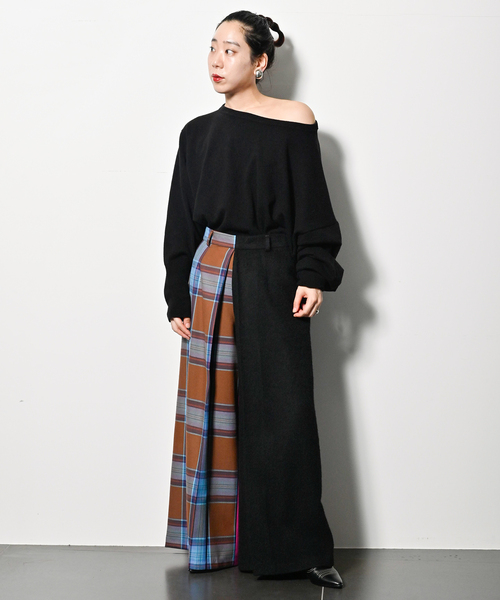 O'NEIL of DUBLIN（オニールオブダブリン）の「【O'neil of Dublin】別注 PATCHWORK GAUCHO パンツ[BK]（その他パンツ・レディース・ブラック・10）」の4枚目の写真