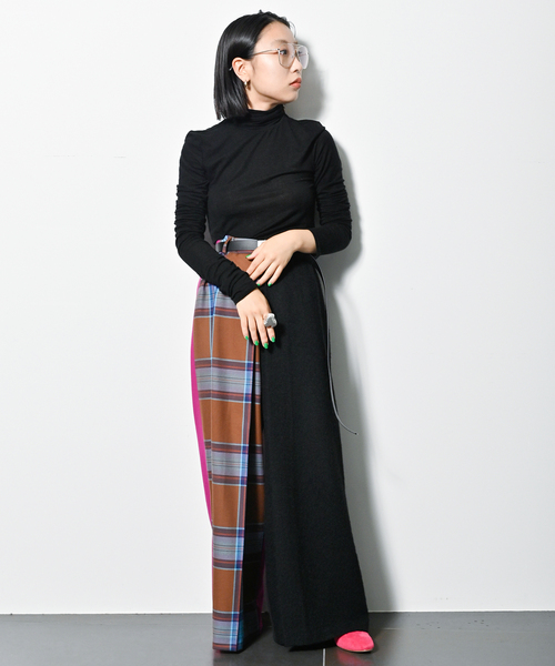 O'NEIL of DUBLIN（オニールオブダブリン）の「【O'neil of Dublin】別注 PATCHWORK GAUCHO パンツ[BK]（その他パンツ・レディース・ブラック・10）」の6枚目の写真