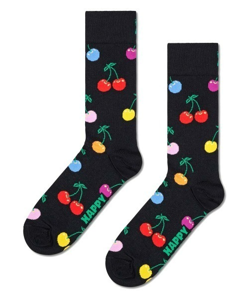 Happy Socks（ハッピーソックス）の「Happy Socks Cherry クルーソックス 10201109（ソックス/靴下・レディース・ネイビー/ブラック・L/M）」の5枚目の写真