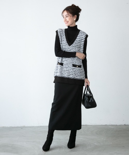 M.deux（エムドゥ）の「●ベーシックタートルニット●（ニット/セーター・レディース・ライトグレー/レッド/ブラック/グリーン/マスタード/オフホワイト/その他・MEDIUM）」の22枚目の写真