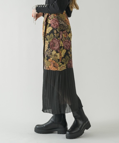 idem イデム　romantic lace ribbon skirt idem（イデム）の「romantic lace ribbon skirt / レースリボン