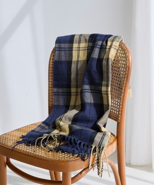 GLOBAL WORK（グローバルワーク）の「静電軽減柄ストール/704763（ストール/ショール・レディース・グレー/ベージュ/イエロー/ネイビー/ネイビー系/イエロー系その他/グリーン・FREE）」の5枚目の写真