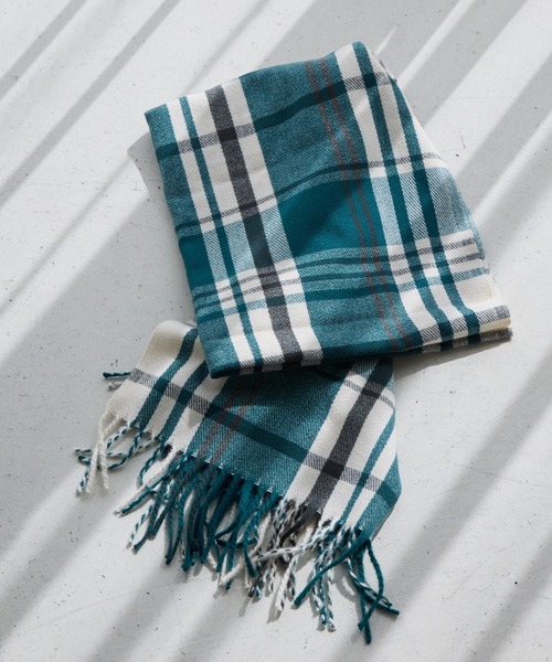 GLOBAL WORK（グローバルワーク）の「静電軽減柄ストール/704763（ストール/ショール・レディース・グレー/ベージュ/イエロー/ネイビー/ネイビー系/イエロー系その他/グリーン・FREE）」の3枚目の写真