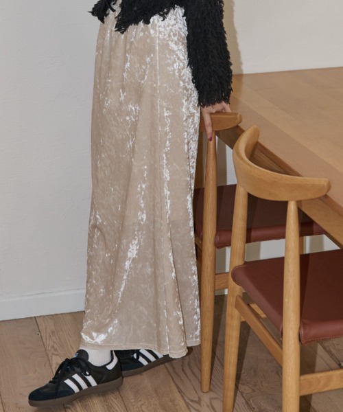 paravion（パラビオン）の「クラッシュベロアロングスカート（スカート・レディース・ブラウン/アイボリー/ブラック・FREE）」の12枚目の写真