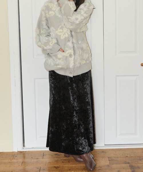 paravion（パラビオン）の「クラッシュベロアロングスカート（スカート・レディース・ブラウン/アイボリー/ブラック・FREE）」の14枚目の写真