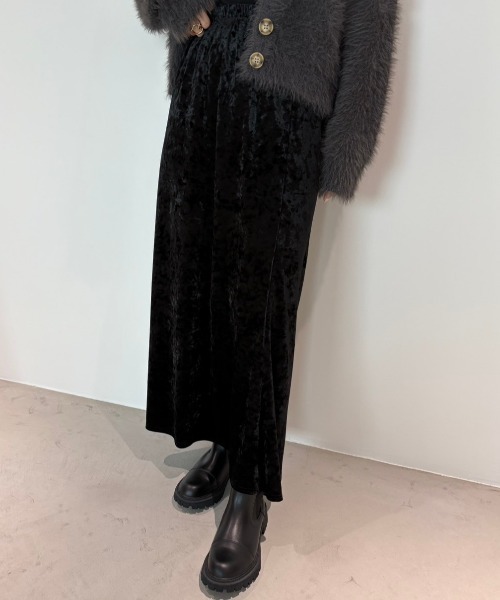 paravion（パラビオン）の「クラッシュベロアロングスカート（スカート・レディース・ブラウン/アイボリー/ブラック・FREE）」の16枚目の写真