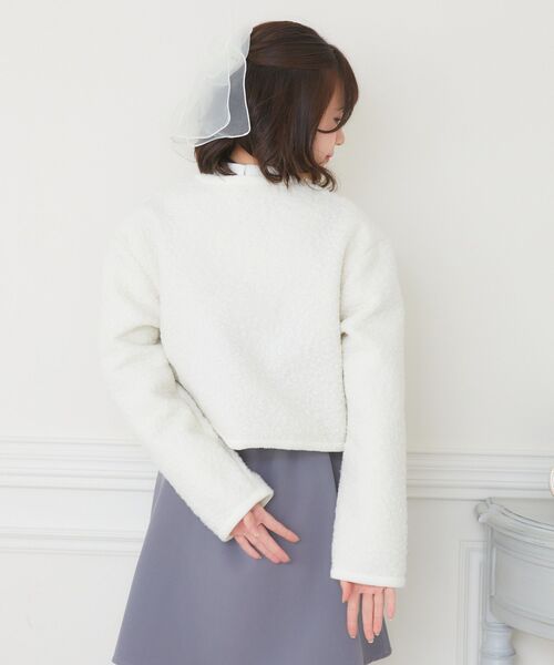 ems excite（エムズエキサイト）の「ビジュー釦JK（ノーカラージャケット・レディース・ナチュラル/ブラック・FREE）」の22枚目の写真