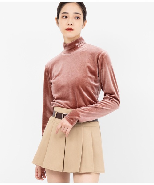 ANAP（アナップ）の「刺繍ベロアハイネックトップス長袖（Tシャツ/カットソー・レディース・ブラック/ブルー/ピンク/オフホワイト・FREE）」の21枚目の写真