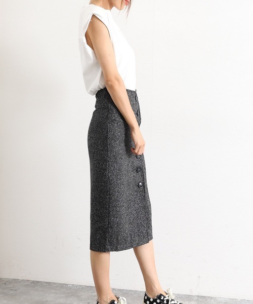 Miniministore（ミニミニストア）の「ツイード調スカート 秋冬ペンシルスカート（スカート・レディース・ブラック/グレー・S/XL/M/XXL/L）」の10枚目の写真