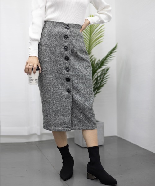 Miniministore（ミニミニストア）の「ツイード調スカート 秋冬ペンシルスカート（スカート・レディース・ブラック/グレー・S/XL/M/XXL/L）」の17枚目の写真