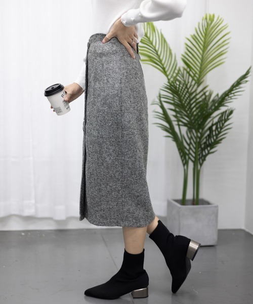 Miniministore（ミニミニストア）の「ツイード調スカート 秋冬ペンシルスカート（スカート・レディース・ブラック/グレー・S/XL/M/XXL/L）」の19枚目の写真