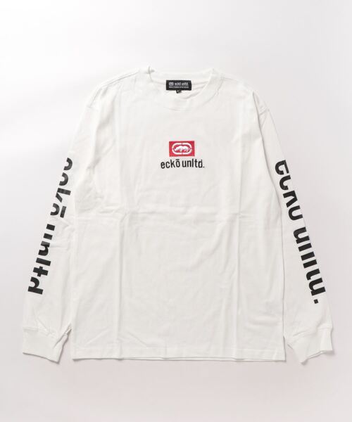 ecko unltd.(エコーアンリミテッド)の「23AW秋冬新作【ecko unltd.】エコーアンリミテッド 長袖 ロングスリーブTシャツ Unisex 綿100% ECM33400(Tシャツ/カットソー・メンズ・ブラック/ホワイト/ベージュ・LL/L/M)」の1枚目の写真