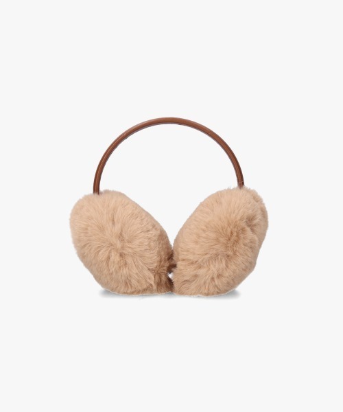 OVERRIDE(オーバーライド)の「OVERRIDE LEATHER FAKEFUR EARMUFF(イヤーマフ・レディース・ベージュ/ブラック/ホワイト/グリーン・57~59cm)」の4枚目の写真