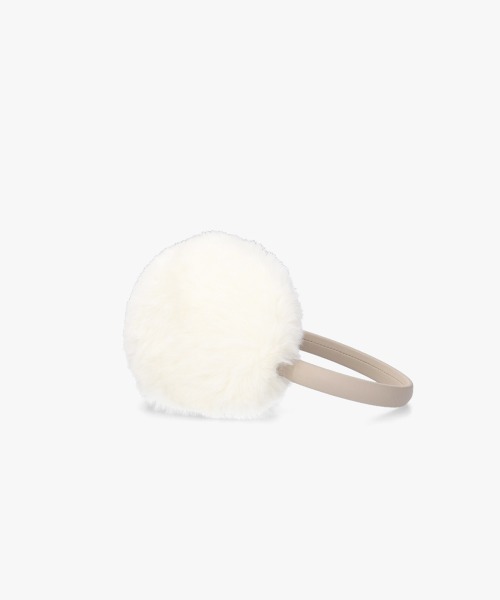 OVERRIDE(オーバーライド)の「OVERRIDE LEATHER FAKEFUR EARMUFF(イヤーマフ・レディース・ベージュ/ブラック/ホワイト/グリーン・57~59cm)」の7枚目の写真