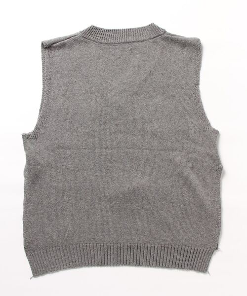 un+frame（アンフレーム）の「side slit knit vest／サイドスリットオーバーサイズ Vネックコットンニットベスト（ベスト・レディース・ブラック/グレー・FREE）」の22枚目の写真