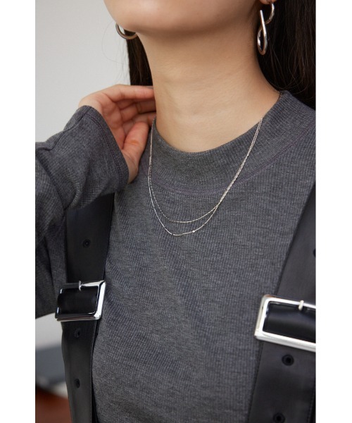 AZUL by moussy（アズールバイマウジー）の「ドットチェーンコンビネーションネックレス（ネックレス・レディース・シルバー/ゴールド系その他・FREE）」の4枚目の写真