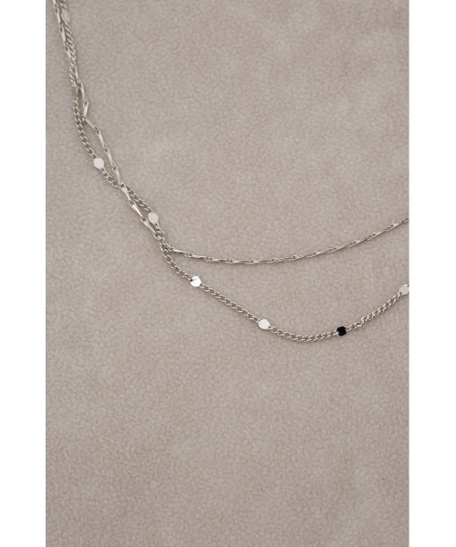 AZUL by moussy（アズールバイマウジー）の「ドットチェーンコンビネーションネックレス（ネックレス・レディース・シルバー/ゴールド系その他・FREE）」の6枚目の写真